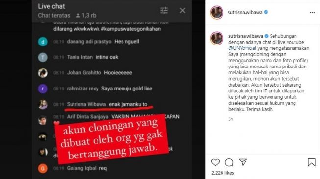 Akun Catut Namanya Komentar "Enak Jamanku to", Eks Rektor UNY Klarifikasi