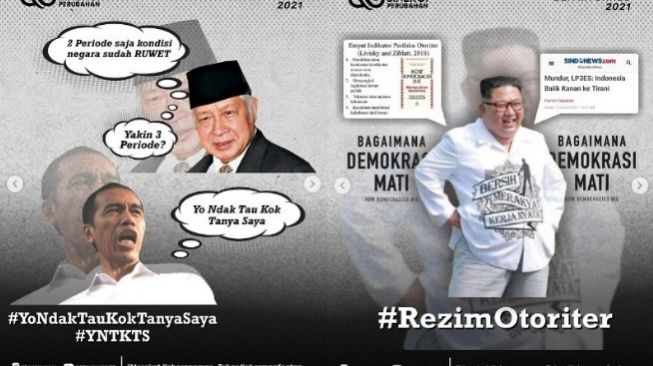 BEM UNNES Cap Rezim Jokowi Otoriter, Pajang Foto Kim Jong Un dan Soeharto
