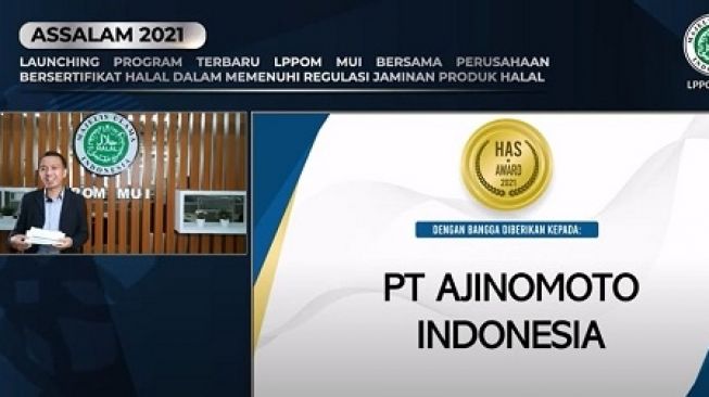 Ajinomoto Raih Penghargaan Halal Award 2021 dari LPPOM MUI