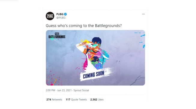 Karakter baru PUBG, Son Heung-Min. [Twiitter]