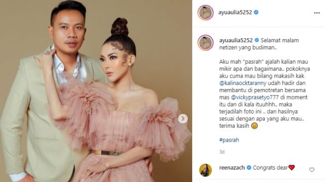 Potret Vicky Prasetyo dan Ayu Aulia. [Instagram]