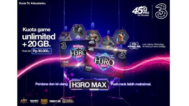 Kartu perdana baru 3 Indonesia, H3RO MAX. [3 Indonesia] 