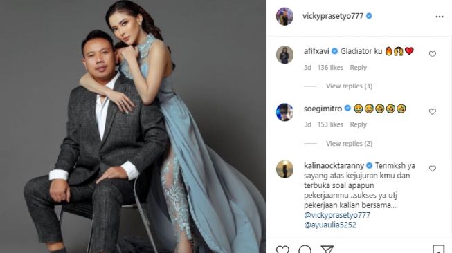 Potret Vicky Prasetyo dan Ayu Aulia. [Instagram]