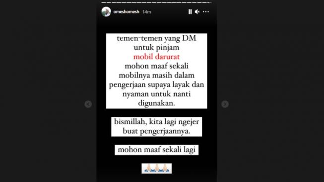 Mobil darurat Omesh [Instagram/omeshomesh]