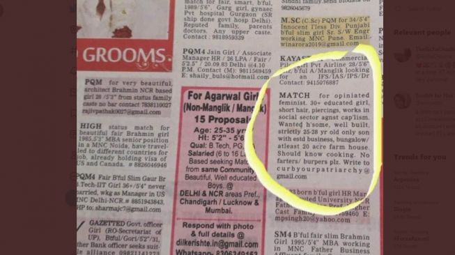 Cari Jodoh! Calon Suaminya Mesti Tajir dan Enggak Bau Kentut