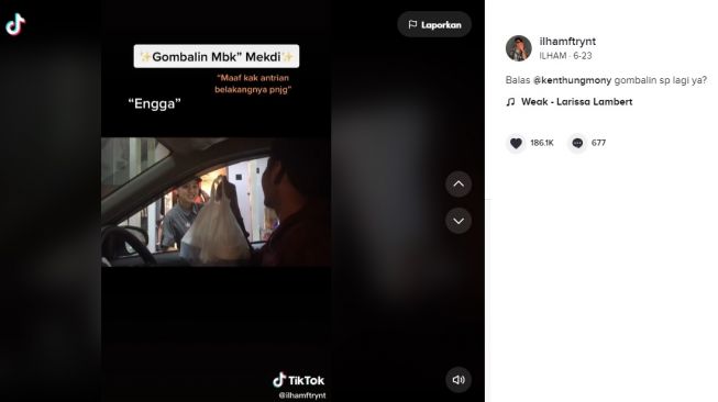 Gombalan ke Mbak McD. [TikTok]