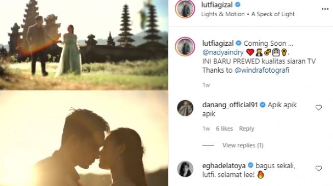 Potret prewedding Lutfi Agizal dan Nadya Indri [Instagram]