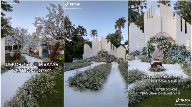 Viral Penampakan Dekor pernikahan Rp 75 Juta (TikTok)