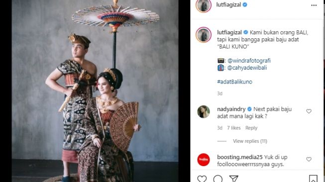 Potret prewedding Lutfi Agizal dan Nadya Indri [Instagram]