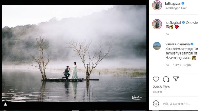 Potret prewedding Lutfi Agizal dan Nadya Indri [Instagram]