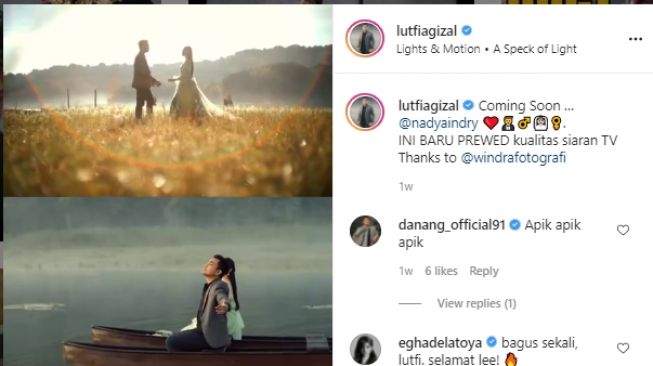 Potret prewedding Lutfi Agizal dan Nadya Indri [Instagram]