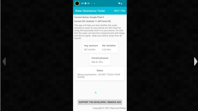 Water Resistance tester. [Android Police]