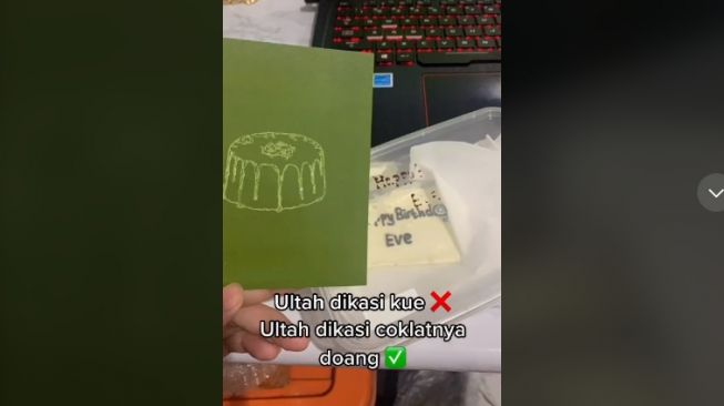 Tart ulang tahun tanpa kue (tiktok)