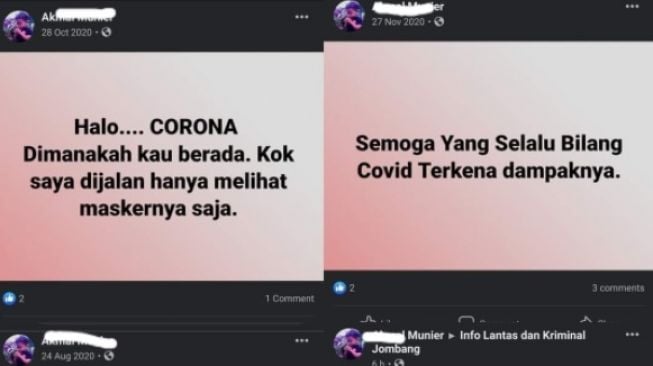 Viral Status 'Drama 4 Babak' Orang Tak Percaya Corona, Awal Nantang, Akhir Positif