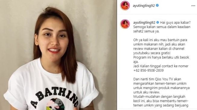 Unggahan Ayu Ting Ting [Instagram/@ayutingting92]