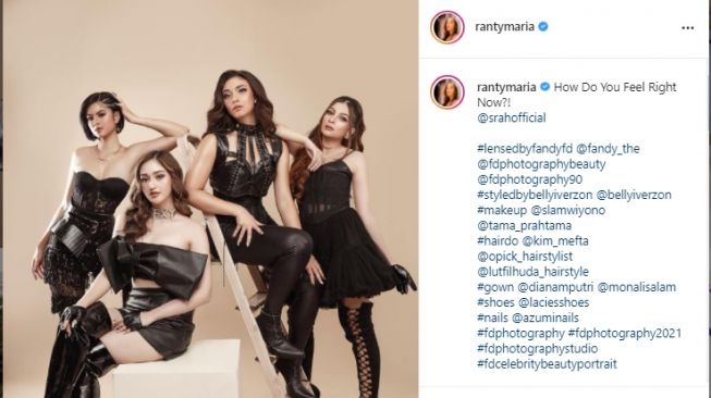 Pemotretan Ranty Maria, Angela Gilsha, Hana Saraswti, dan Sarah Keihl [Instagram]