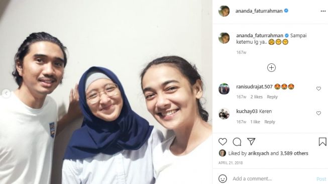 Kedekatan Attar Syach dan Duta Sheila on 7. [Instagram/ananda_faturrahman]