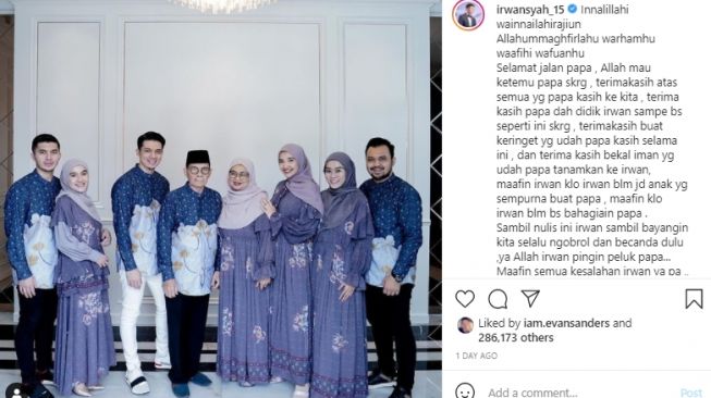 Potret kenangan Irwansyah dengan ayah [Instagram]