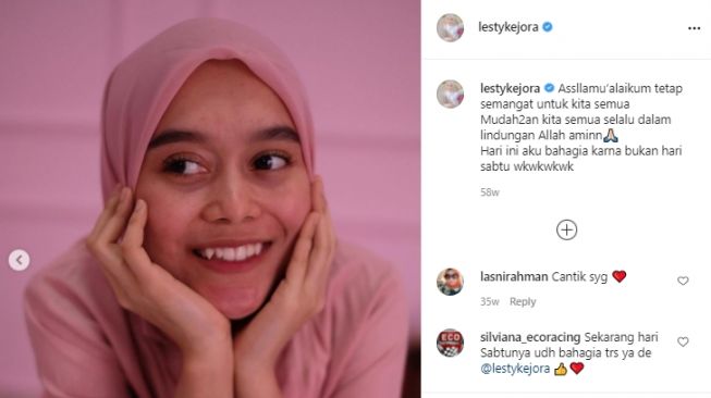 Potret Lesti Kejora jerawatan [Instagram]