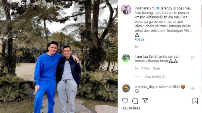 Potret kenangan Irwansyah dengan ayah [Instagram]