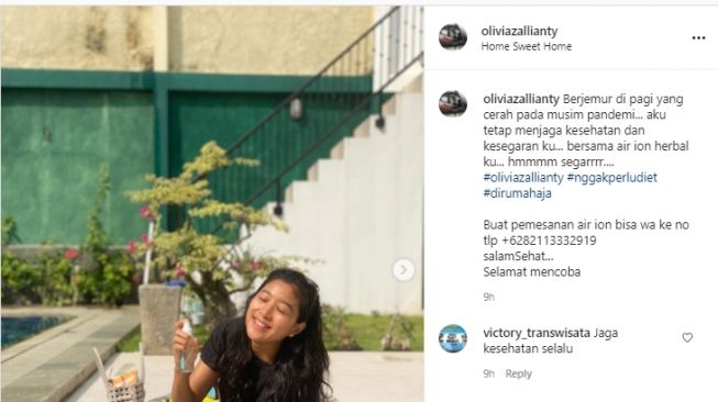 Potret rumah baru Olivia Zalianty. [Instagram]