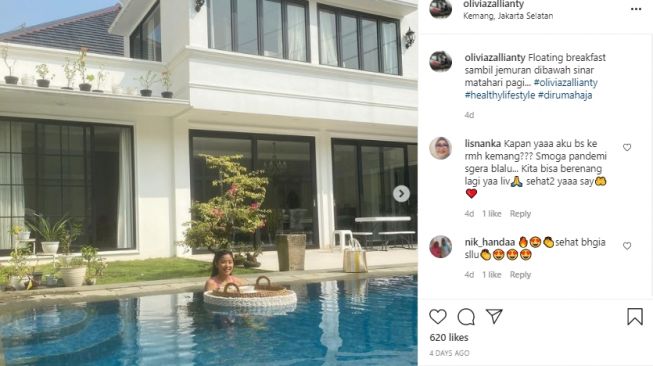 Potret rumah baru Olivia Zalianty. [Instagram]