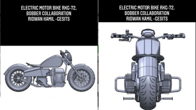 Ridwan Kamil pamerkan desain motor listrik bergaya Bobber (Instagram)