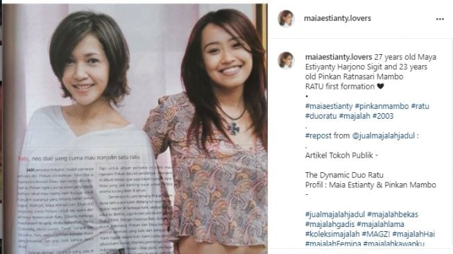 Potret lawas Maia Estianty saat masih punya grup duo [Instagram/maiaestianty.lovers]