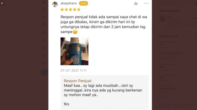 Chat Pembeli Tidak Dibalas Penjual, Fakta Menyedihkan Terkuak di Kolom Komentar (Twitter)