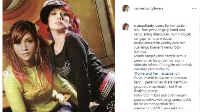 Potret lawas Maia Estianty saat masih punya grup duo [Instagram/maiaestianty.lovers]