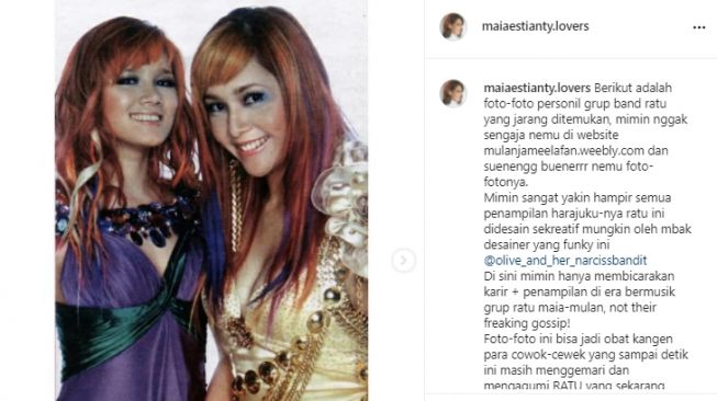 Potret lawas Maia Estianty saat masih punya grup duo [Instagram/maiaestianty.lovers]