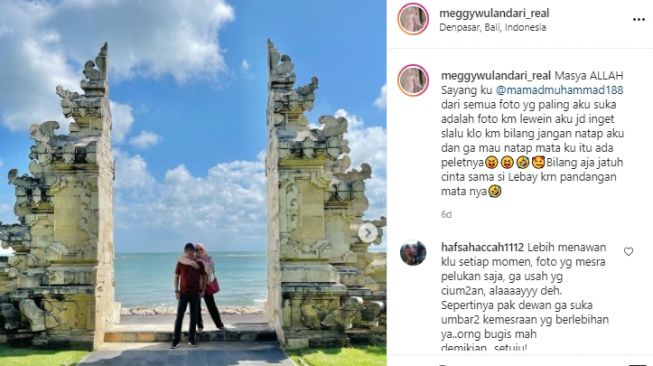 Potret Meggy Wulandari liburan bareng suami di Bali [Instagram]