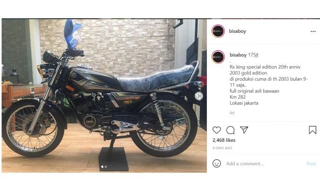 Yamaha RX King seharga Toyota Fortuner bekas bikin heboh (Instagram)