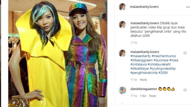 Potret lawas Maia Estianty saat masih punya grup duo [Instagram/maiaestianty.lovers]