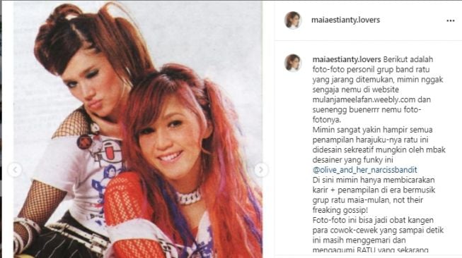 Potret lawas Maia Estianty saat masih punya grup duo [Instagram/maiaestianty.lovers]