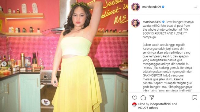 Potret terbaru Marshanda. [Instagram/marshanda99]