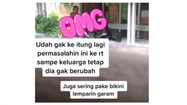 Aksi wanita lempar garam ke rumah tetangga (instagram) 