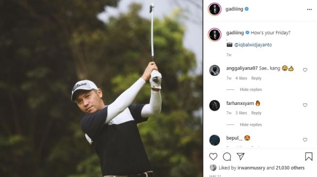 Artis hobi main golf [Instagram]