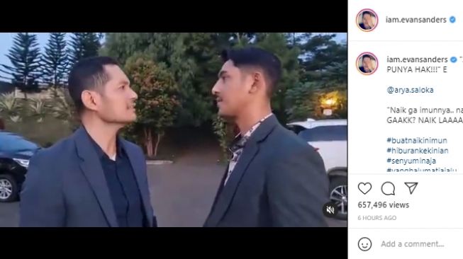 Evan Sanders dan Arya Saloka (Instagram.com)