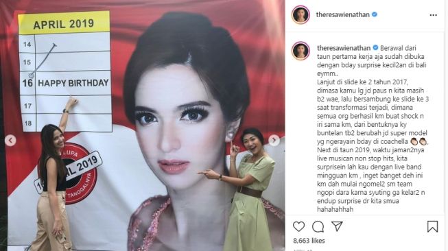 Potret kedekatan Nia Ramadhani dan Theresa Wienathan. [Instagram/theresawienathan]