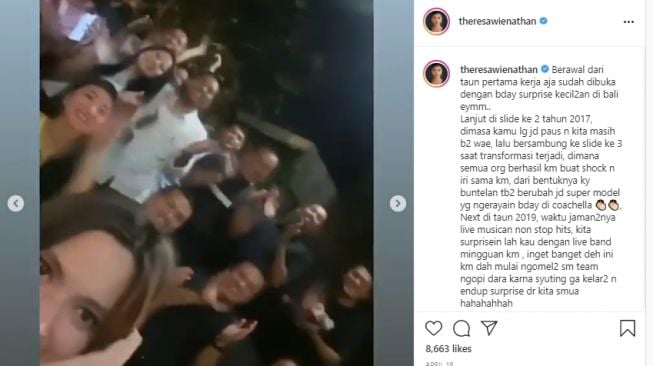 Potret kedekatan Nia Ramadhani dan Theresa Wienathan. [Instagram/theresawienathan]