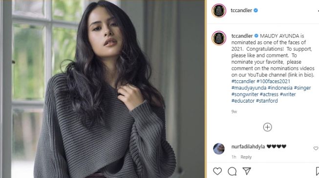 Artis Indonesia masuk daftar wanita tercantik 2021 [Instagram/tccandler]