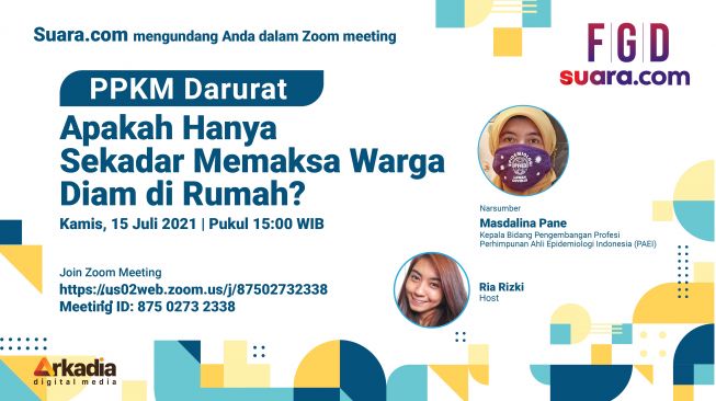 FGD: PPKM Darurat, Apakah Hanya Sekadar Memaksa Warga Diam di Rumah?