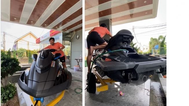 Modifikasi Yamaha NMAX melawan kodrat yang sesungguhnya, jadikan jetski (Instagram)