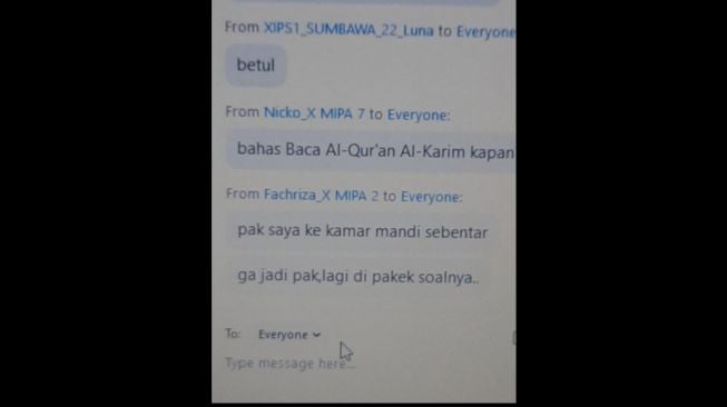 Alasan nyeleneh siswa saat ingin keluar kelas online (Twitter/kapanjadikitaa)