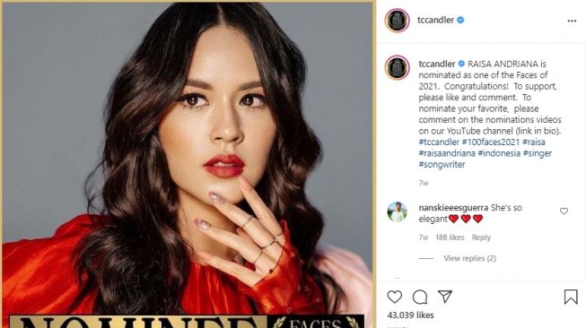 Artis Indonesia masuk daftar wanita tercantik 2021 [Instagram/tccandler]