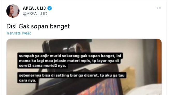 Viral Guru Bikin Materi Sampai Tak Tidur Murid Malah Corat Coret Layar