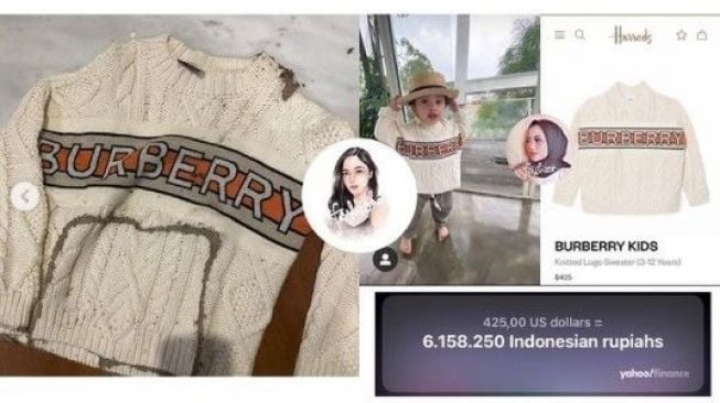 Sweater Burberry, Rp 6,1 juta