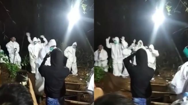 Viral Pengubur Jenazah Covid Pakai APD Joget di Atas Liang Lahat, Respons Publik Terpecah