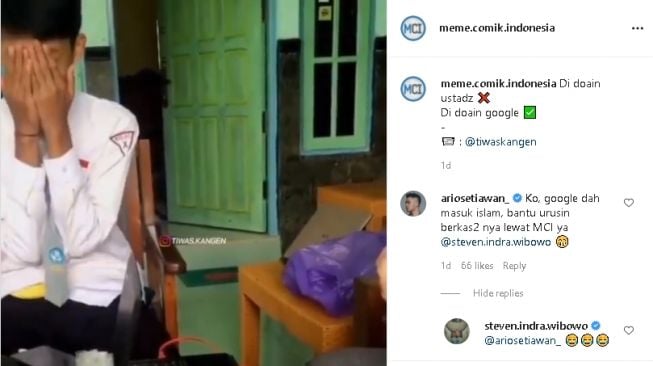 Aksi geng pelajar doa bersama dipimpin Google (Instagram)